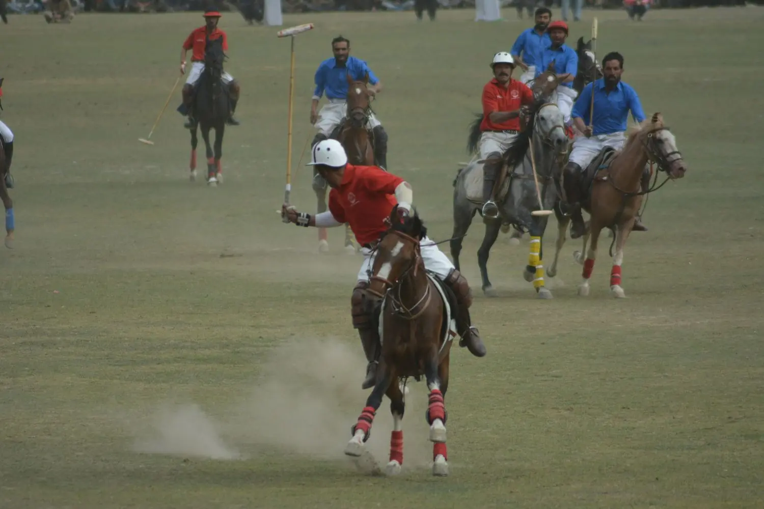A polo match in play at the Shandur festival